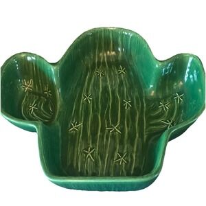 Vintage Treasure Craft Large Cactus Chip Bowl